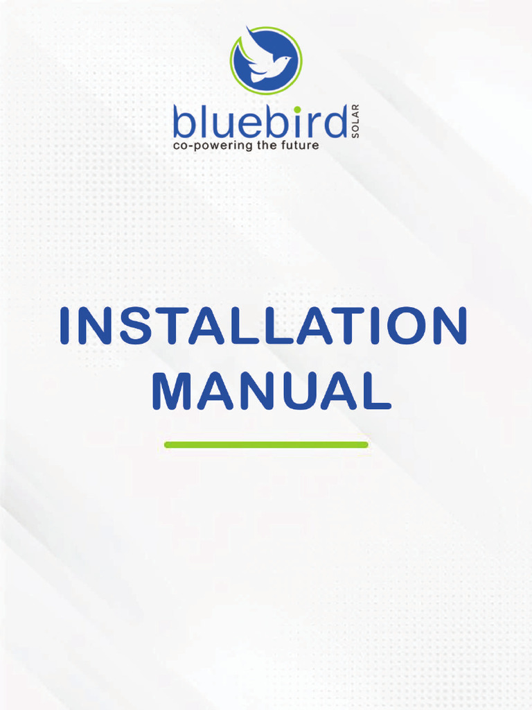 Bluebird Solar Module Installation Guide | PDF | Photovoltaics | Solar ...