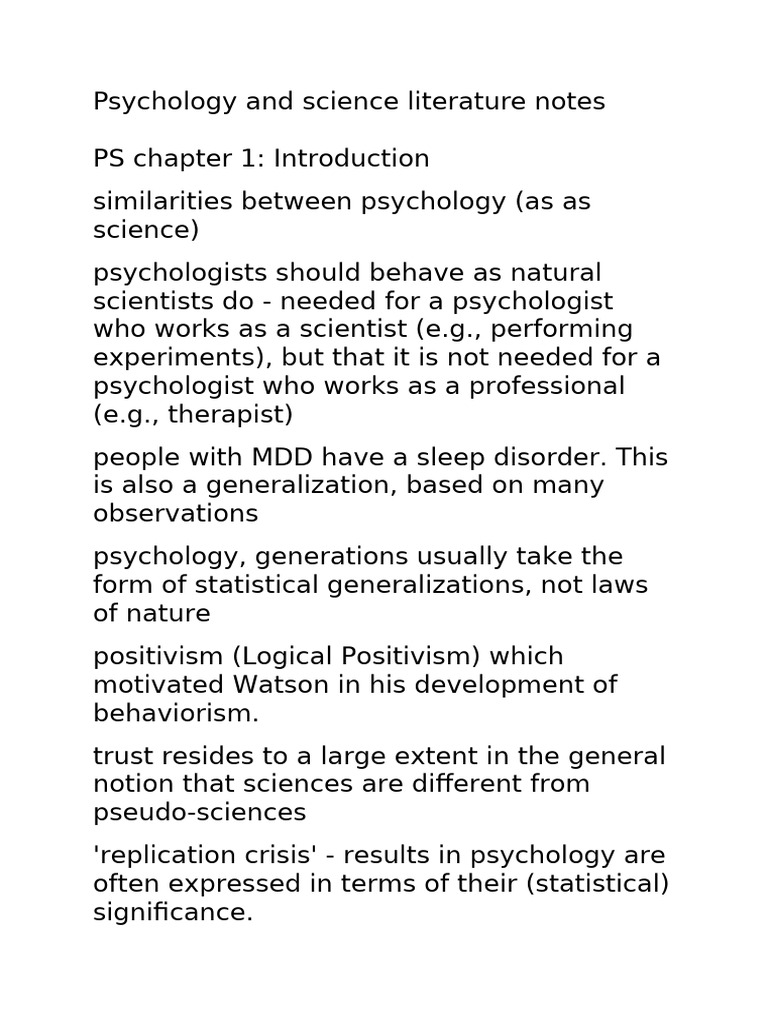 Psychology and Logic: Key Concepts Explained | PDF | Psychology ...