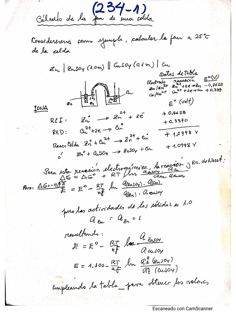 ELectroquímica Ejercicios 14 - 3 | PDF