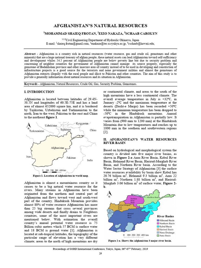 Afghanistan's Natural Resources Overview | PDF | Gemstone | Petroleum