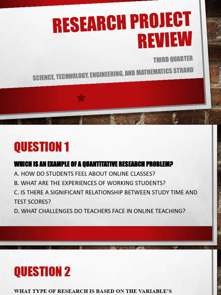 Quantitative Research Questions and Designs | PDF | Methodology ...