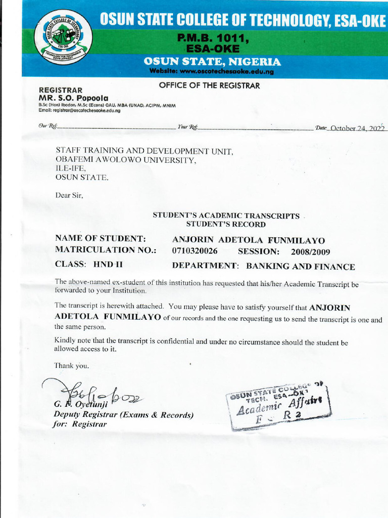 Hnd Transcript (2) | PDF
