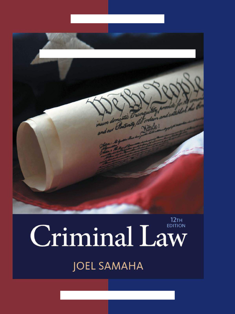 Criminal Law 12th Edition by Samaha | PDF | Mens Rea | Crimes