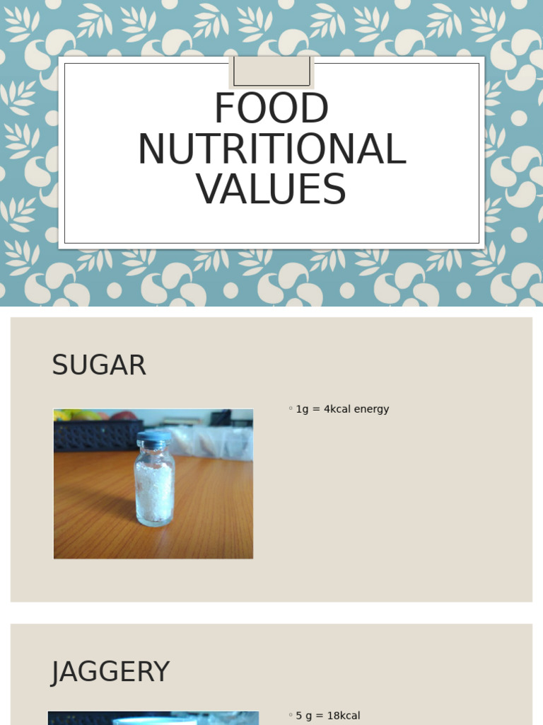 Nutritional Values of Common Foods | PDF | Vitamin | Fat