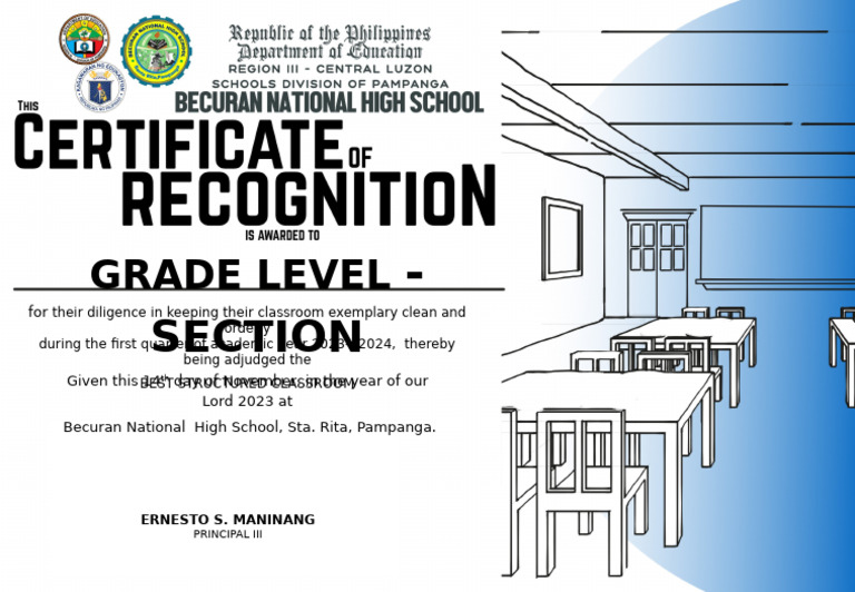 Best Structured Classroom Award 2023 | PDF