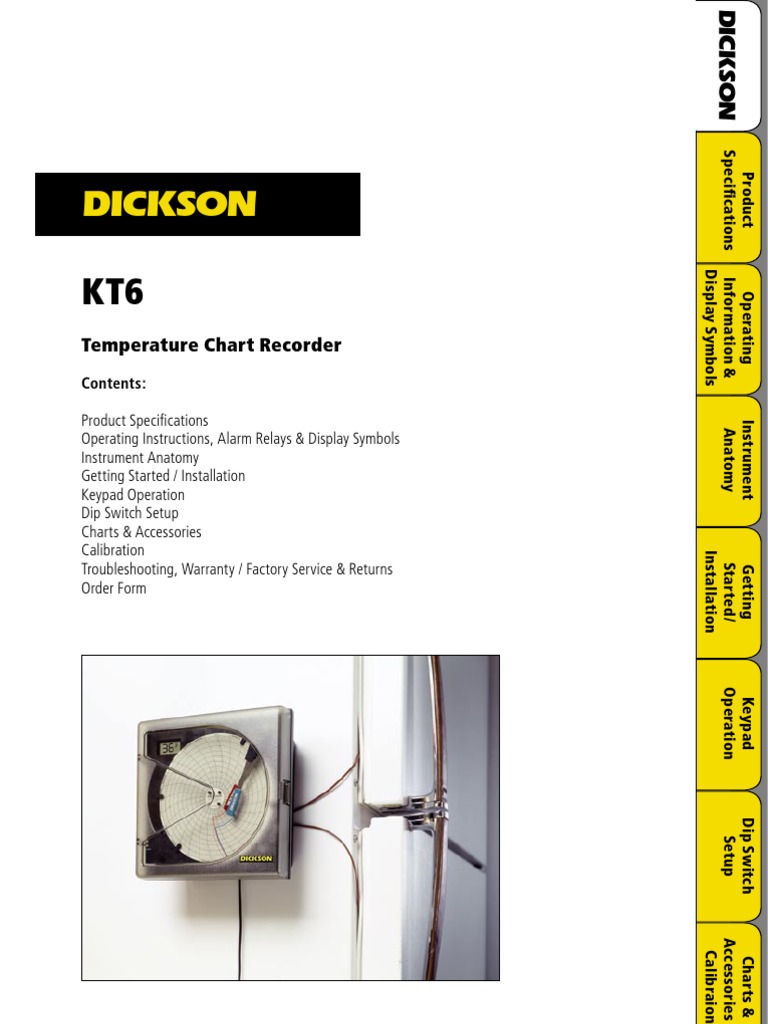 Dickson Temperature Chart Recorder PDF Calibration United States