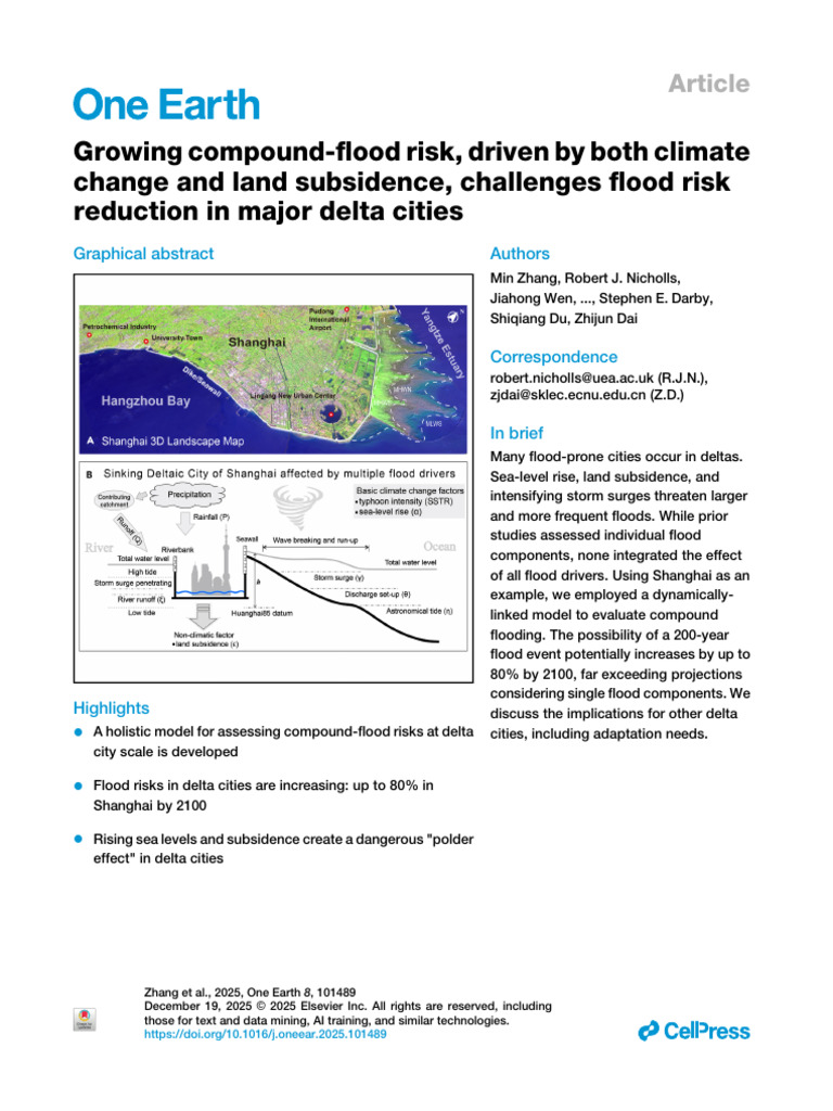 1-s2.0-S259033222500315X-main | PDF | Flood | Sea Level Rise