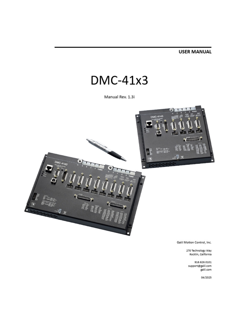 DMC-41x3 Controller User Manual | PDF | Amplifier | Electric Motor