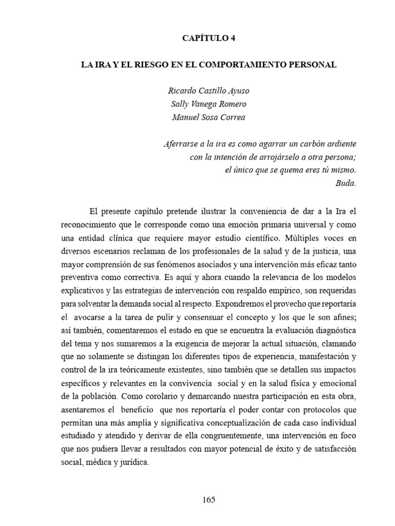 La Ira: Impacto y Estrategias de Intervención | PDF | Ira | Las emociones