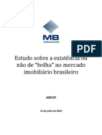 Estudo sobre a existência ou não de “bolha” no mercado imobiliário brasileiro