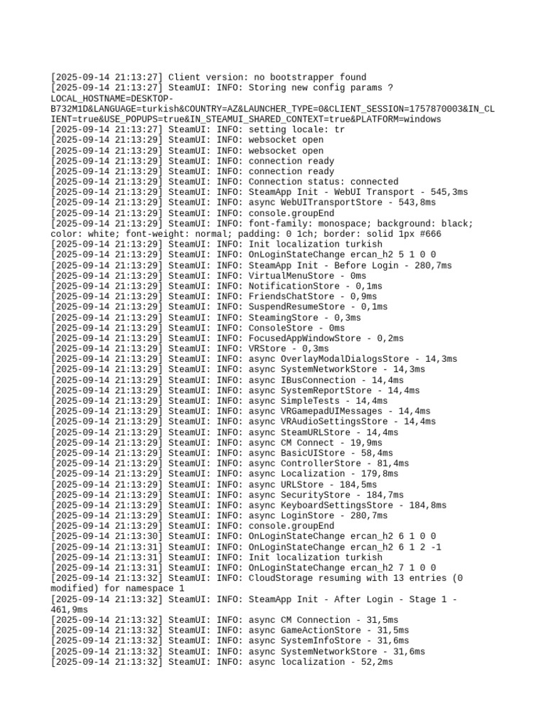 SteamUI Connection Log Analysis | PDF | Operating System Families ...