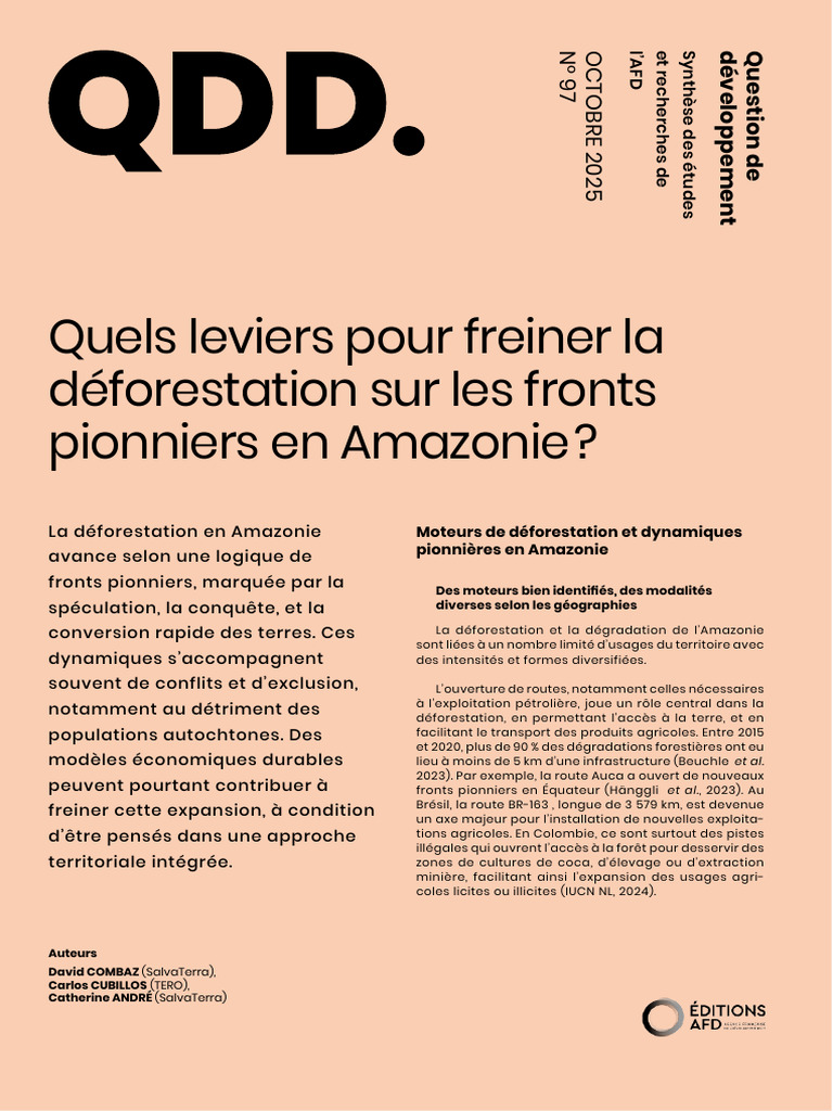 Freiner la déforestation en Amazonie | PDF | Déforestation | Forêt ...