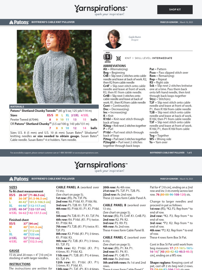 PAK0129-029645M | PDF | Knitting | Textile Arts