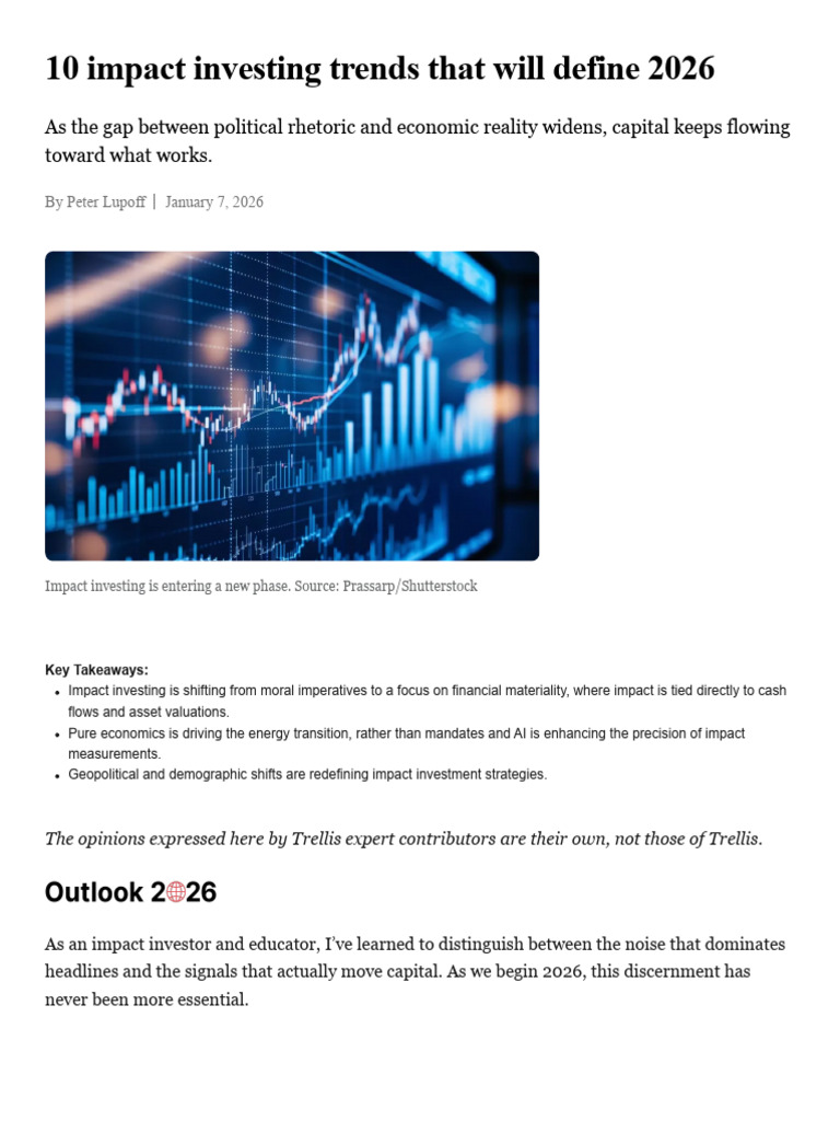2026 Impact Investing Trends Explained | PDF | Investing | Renewable Energy