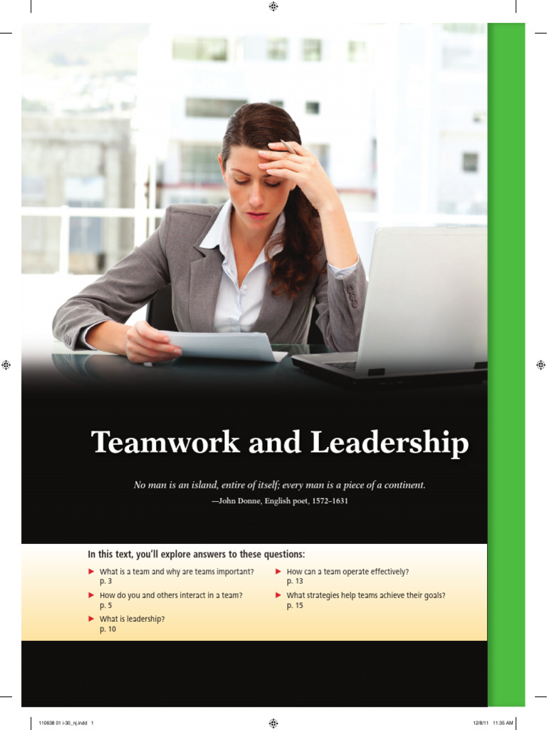 Effective Teamwork and Leadership Strategies | PDF | Emotional ...