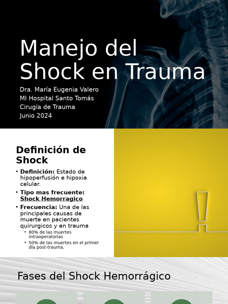 Manejo del Shock Hemorrágico en Trauma | PDF | Choque (circulatorio ...