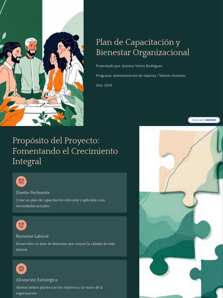 Plan de Capacitación y Bienestar Laboral | PDF