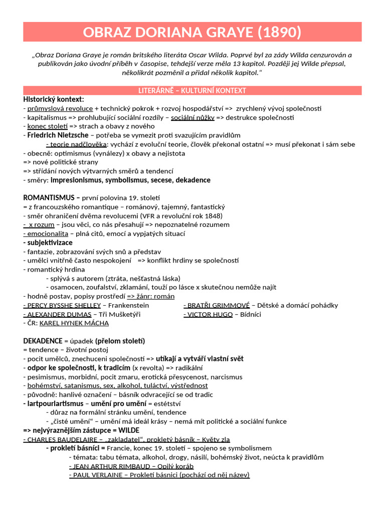18) Obraz Doriana Graye | PDF