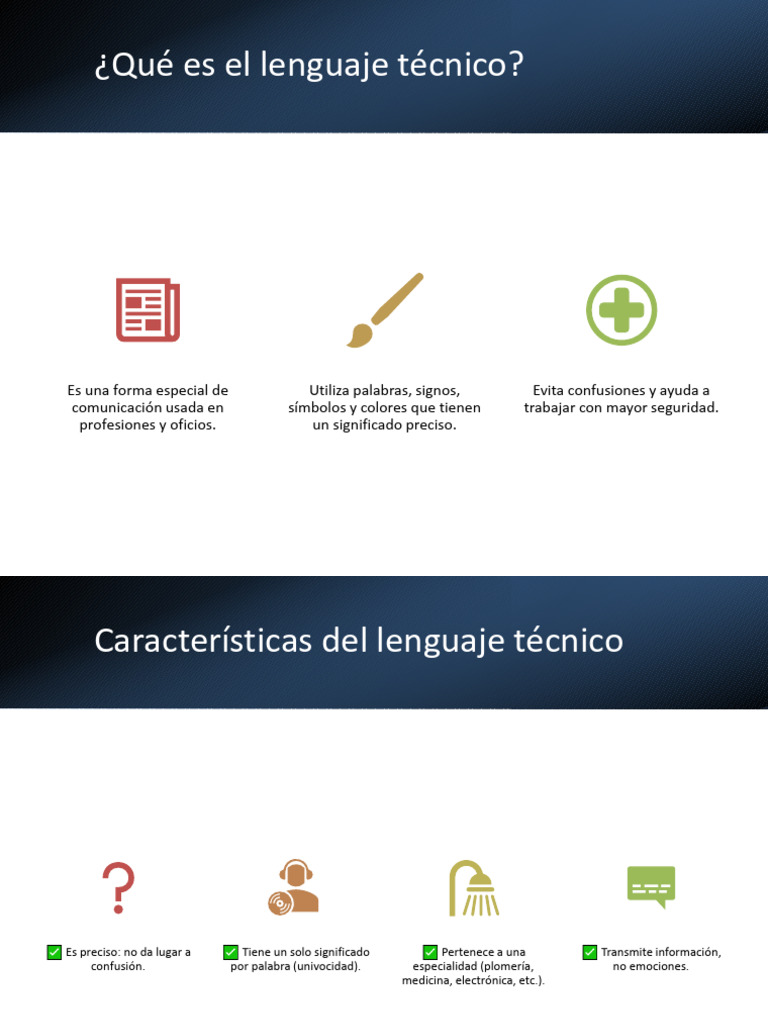 Lenguaje Tecnico Presentacion ESCRIB | PDF