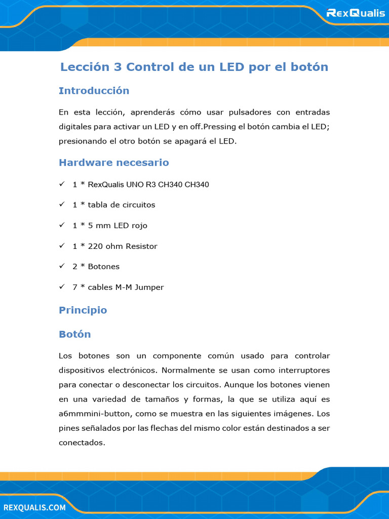 Controlar LED con botones en Arduino | PDF | Arduino | Diodo emisor de luz