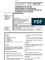 NBR 6605 MB 1376 - Levantamento de Curvas Caracteristicas de Reguladores Eletromecanicos Da Tensao Eletrica de Alternador para Veiculo Automotor