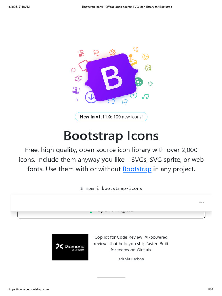 Bootstrap Icons v1.11.0 Update: 100 New Icons | PDF | World Wide Web ...