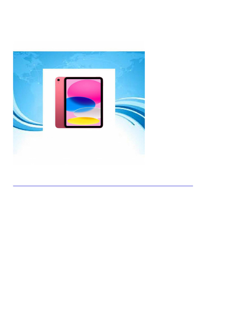 6559 Tablet Apple Ipad 10.9 2022 64GB WiFi Pink | PDF