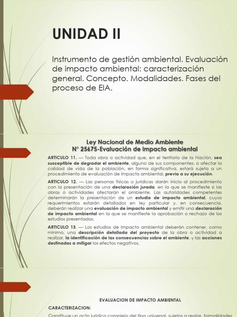 Evaluación de Impacto Ambiental en Proyectos | PDF | Sustentabilidad ...