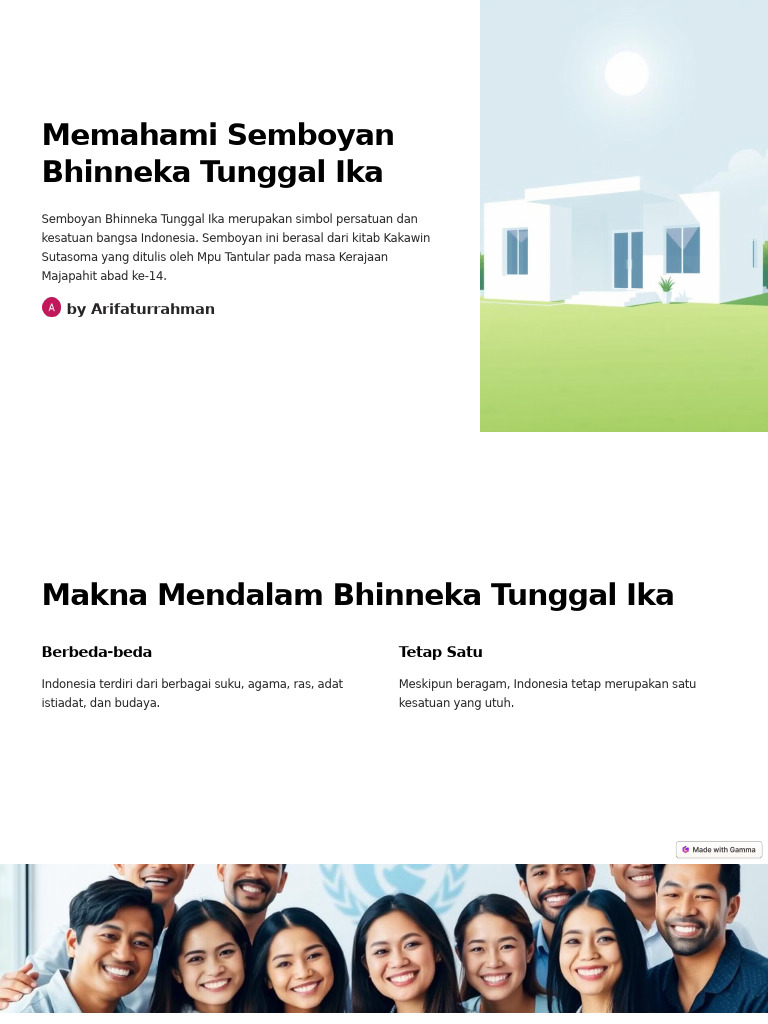 Memahami Semboyan Bhinneka Tunggal Ika | PDF