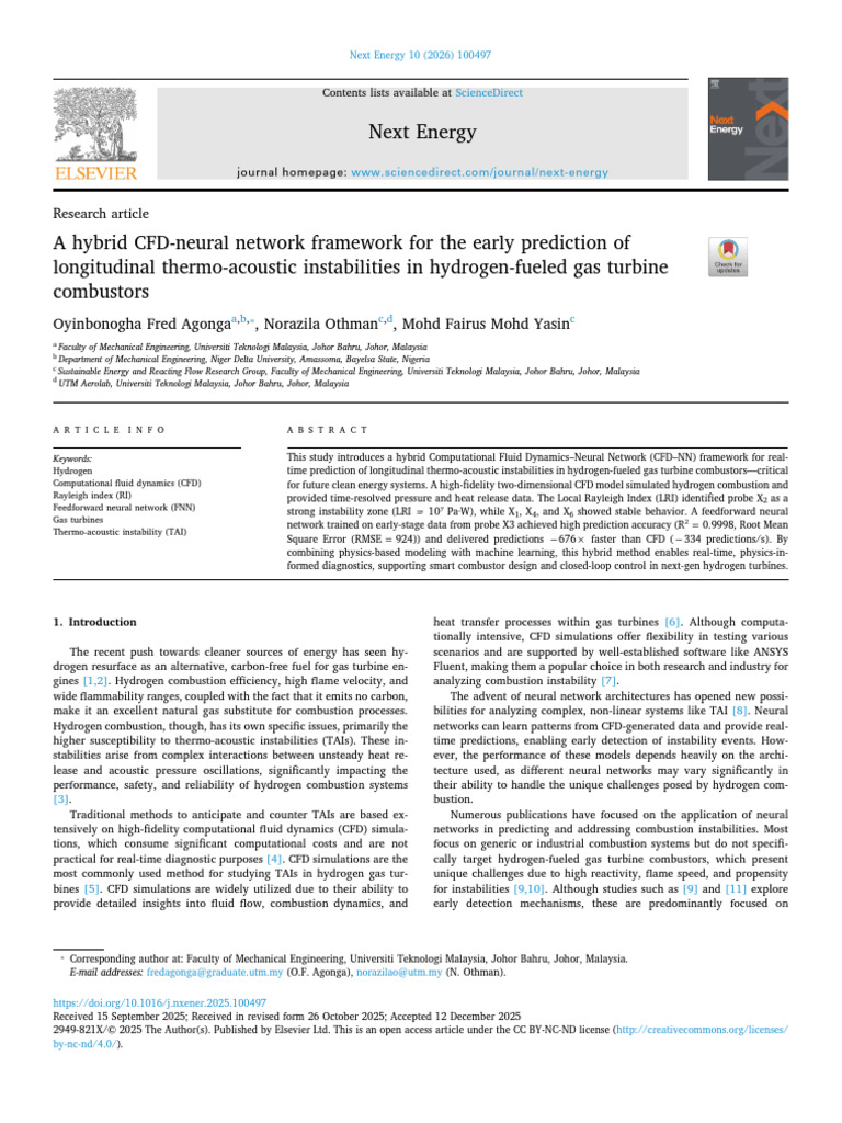 Predicting Thermo-Acoustic Instabilities in Hydrogen Gas Turbines | PDF ...