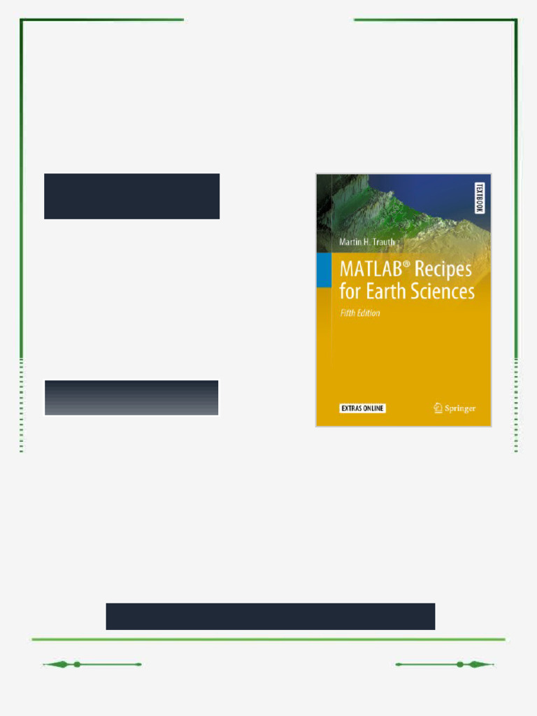 MATLAB® Recipes for Earth Sciences Martin H. Trauth eBook improved ...