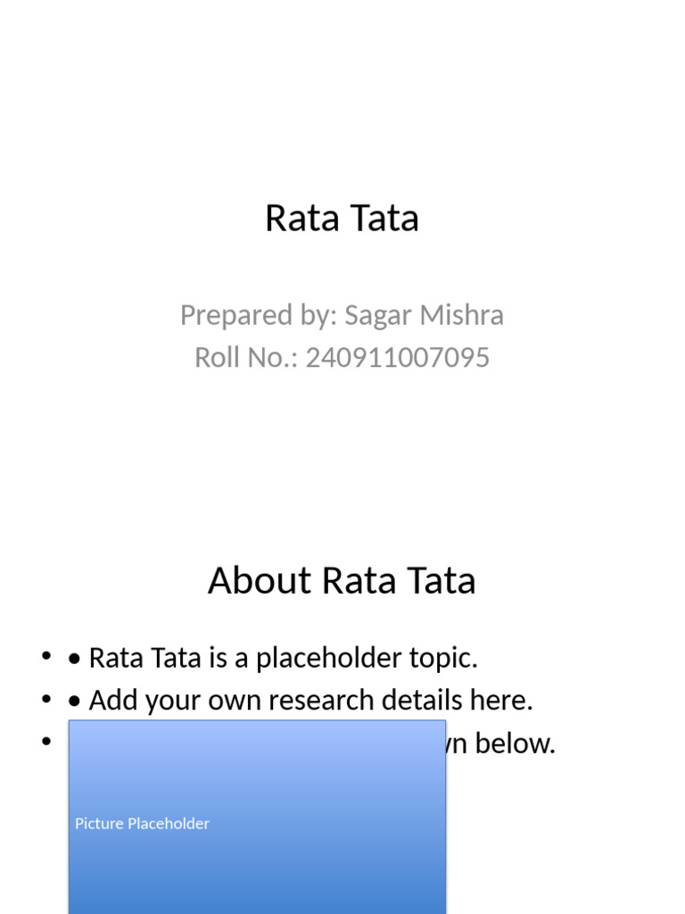 Overview of Rata Tata Research | PDF