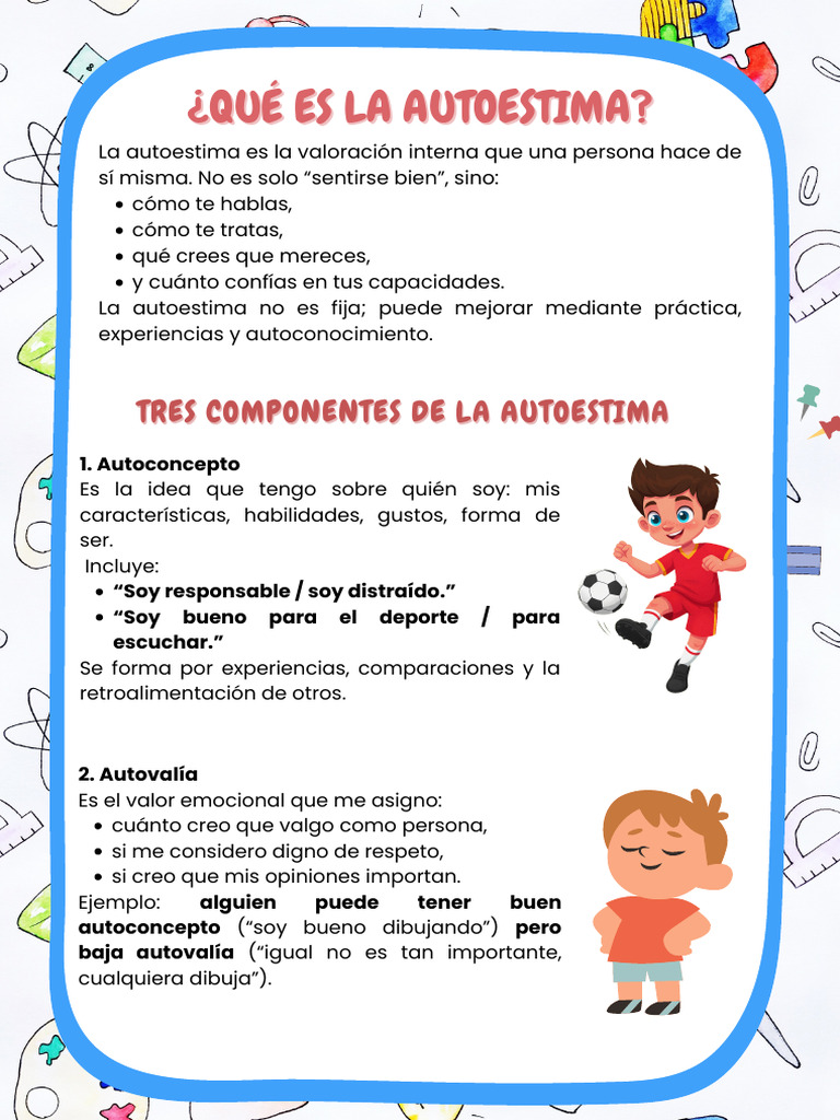 Autoconcepto y Autoestima: Claves Esenciales | PDF | Autoestima | Las ...
