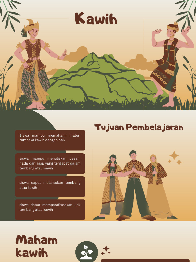 Hijau Dan Cokelat Ilustrasi Identitas Budaya Sunda Presentation | PDF