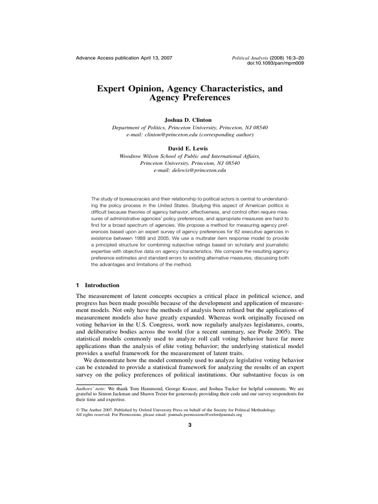 Clinton Lewis 2008 | PDF | Policy | Sampling (Statistics)