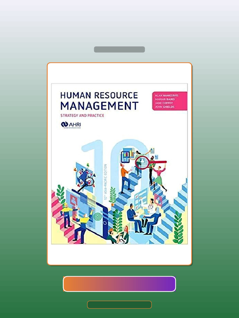 Test Bank for Human Resource Management 10th Edition by Alan Nankervis ...