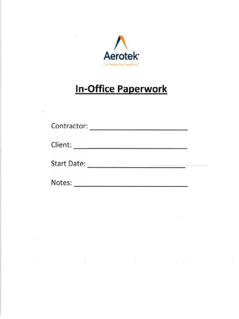 In Office Paperwork Questions | PDF