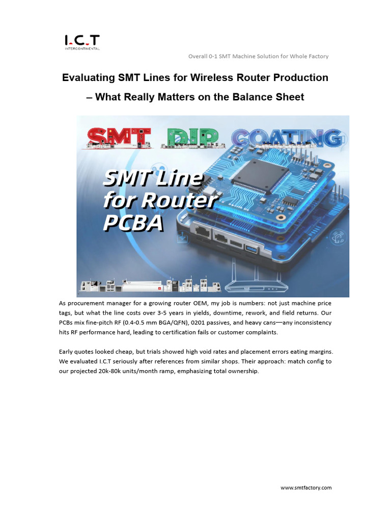 Evaluating SMT Lines for Wireless Router Production – What Really ...
