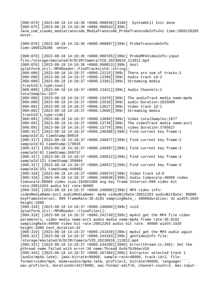 MP4 Video Transcoding Analysis | PDF | Codec | Computer Data