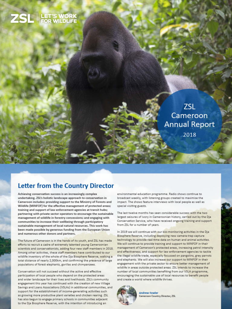 ZSL Cameroon 2018 Conservation Report | PDF | Protected Area ...