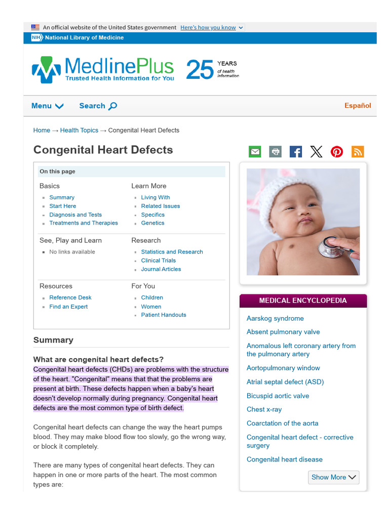 Understanding Congenital Heart Defects | PDF | Congenital Heart Defect ...