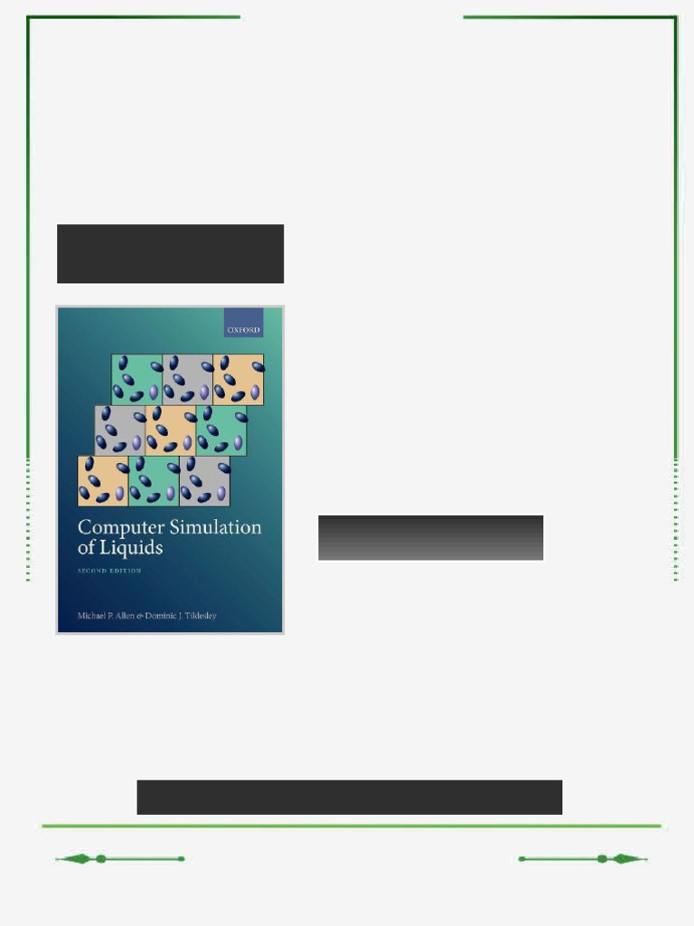 Computer Simulation of Liquids 2nd Edition Michael P. Allen eBook full ...