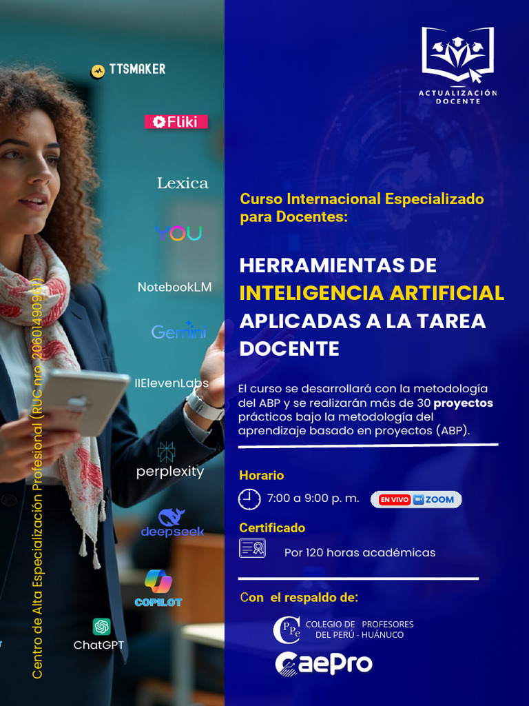 Curso de IA para Docentes: ABP en Zoom | PDF | Inteligencia artificial ...