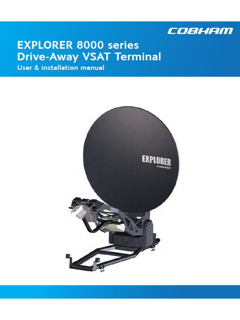 EXPLORER 8000 VSAT Terminal Manual | PDF | Local Area Network | Very ...