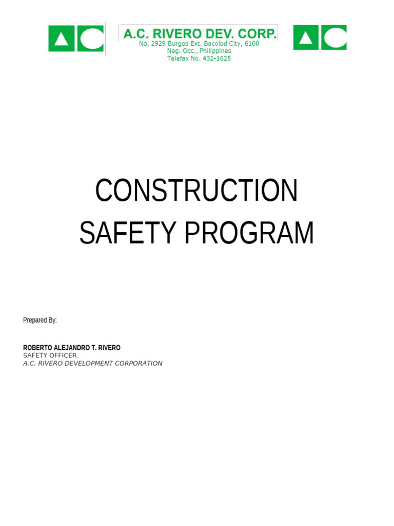 Construction Safety Program Overview | PDF | Occupational Safety And ...
