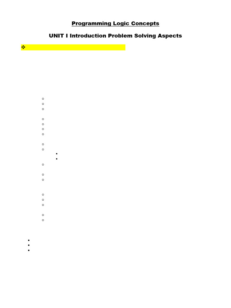 Programming Logic and Problem Solving | PDF | Asymptotic Analysis ...