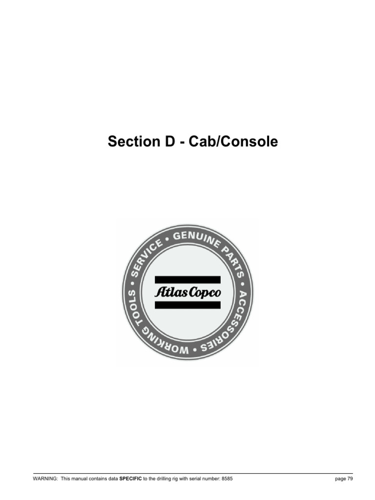 Drilling Rig Manual for Serial 8585 | PDF | Switch | Manufactured Goods
