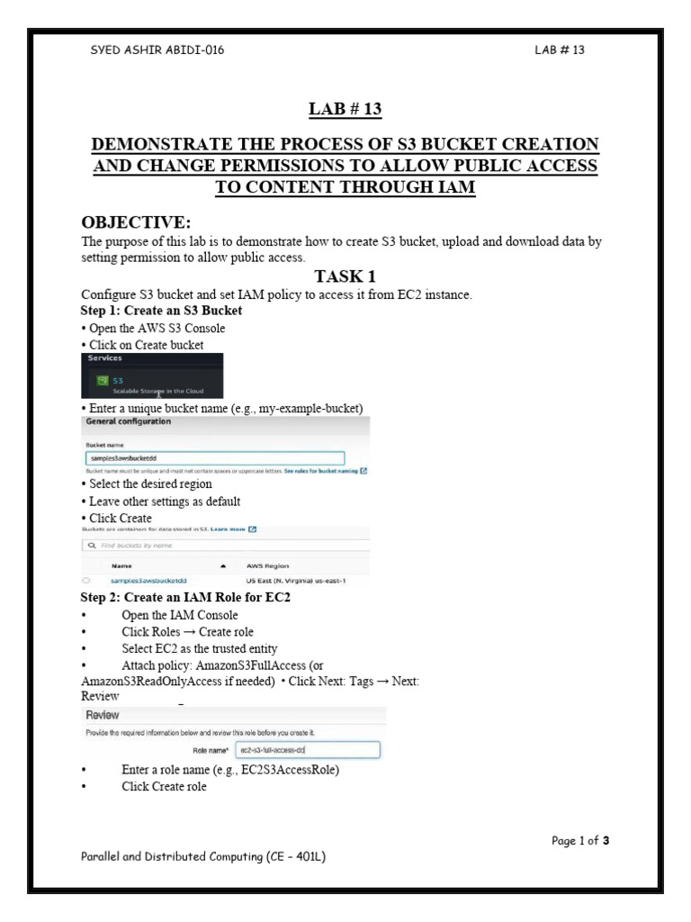 Lab13(pdc) abidi | PDF | Command Line Interface | Amazon Web Services