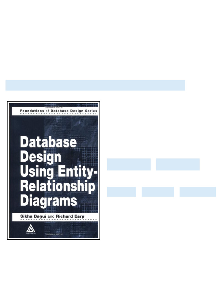 Database Design Using Entity Relationship Diagrams 1st Edition Sikha ...