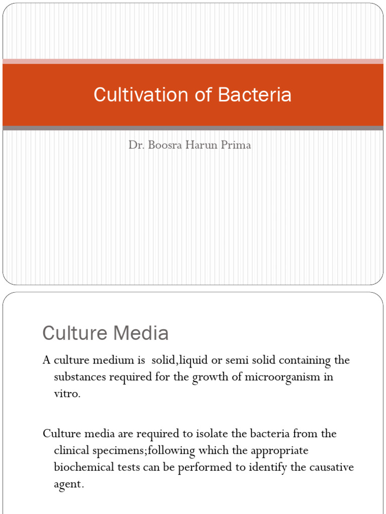 Bacterial Culture Media and Methods | PDF | Growth Medium | Agar